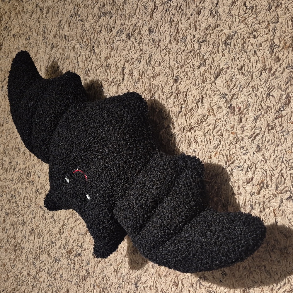 Cute Black Bat Accent Pillow - Picture 3 of 5